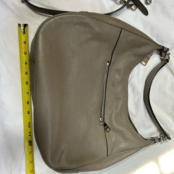Coach Sutton Pebble Gray Leather Hobo Bag - Picture 2 of 5